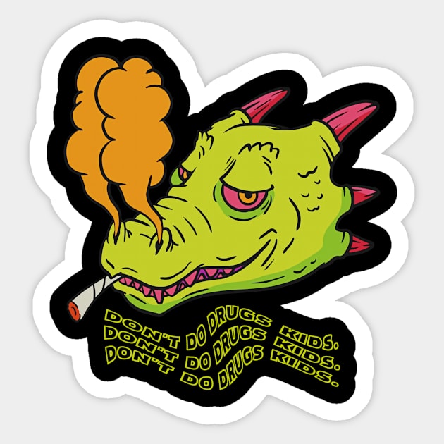 Marijuana Cannabissaurus Sticker by A -not so store- Store